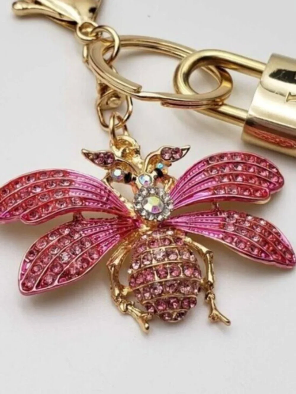 Louis Vuitton Gold Padlock 🔑 Authentic LV Unbranded Keychain Bag Charm